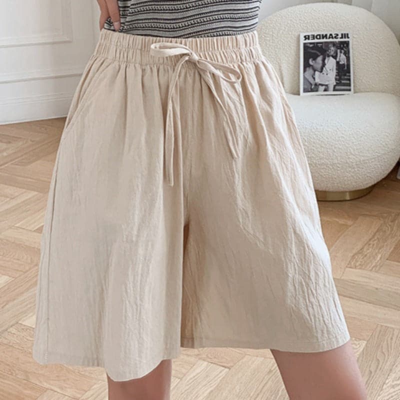Short Décontracté Jaune Citron pour Femme