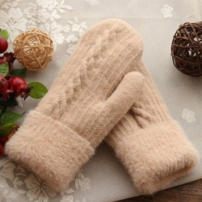 Gants Tricotés Femmes Doux et Chaud pour Hiver