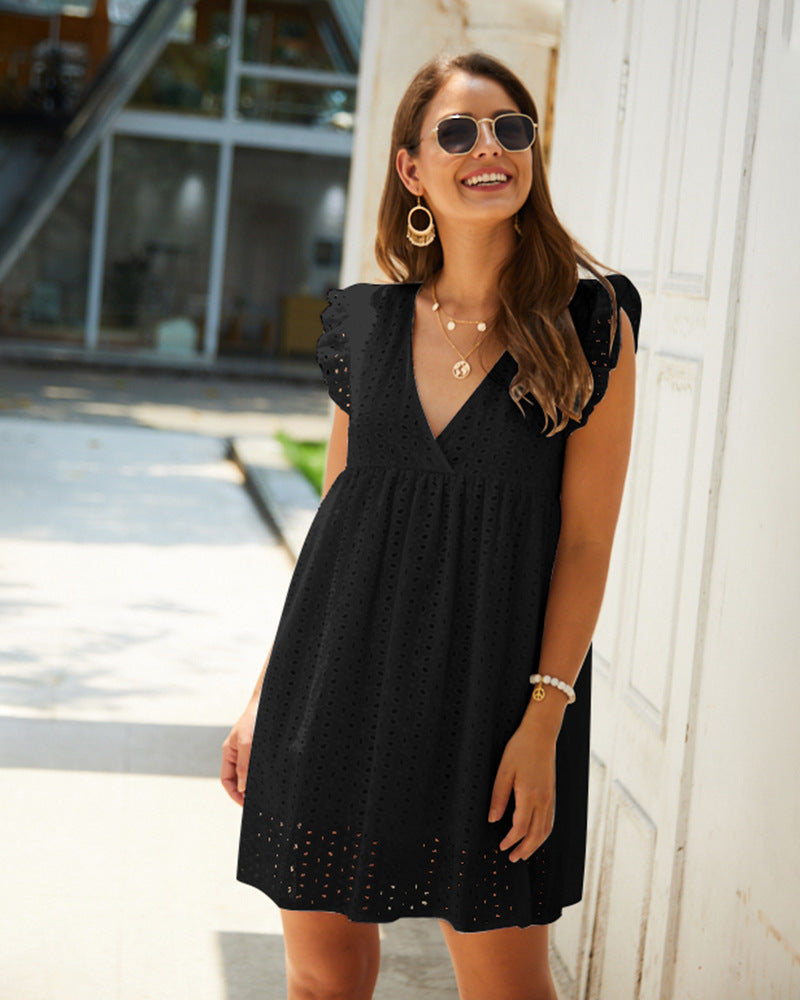 Robe Été Légère et Élégante - Robe de Soirée Chic en Dentelle