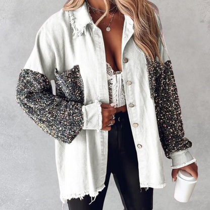 DELILAH - Veste Brillante en Sequins pour Femmes
