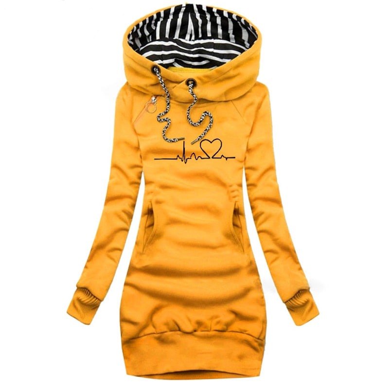 Robe Streetwear À Capuche Féminine