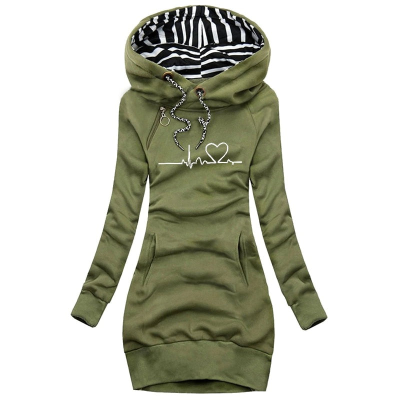 Robe Streetwear À Capuche Féminine