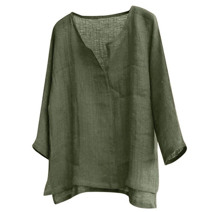 Chemisier Femme Manches Longues en Coton Léger