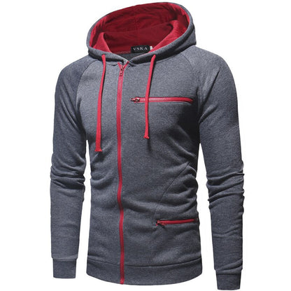Sweat Capuche Zippé Homme Slim Fit pour Printemps