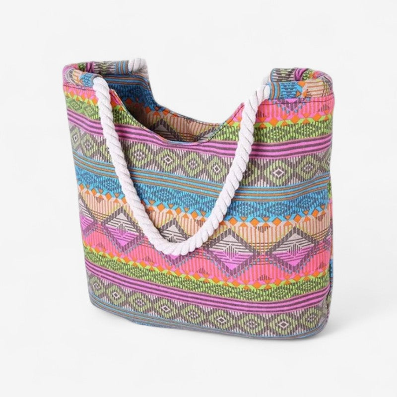 Sac à bandoulière rayé moderne à fermeture éclair - PanierRoyale