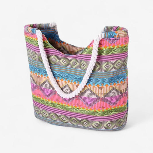Sac à bandoulière rayé moderne à fermeture éclair - PanierRoyale