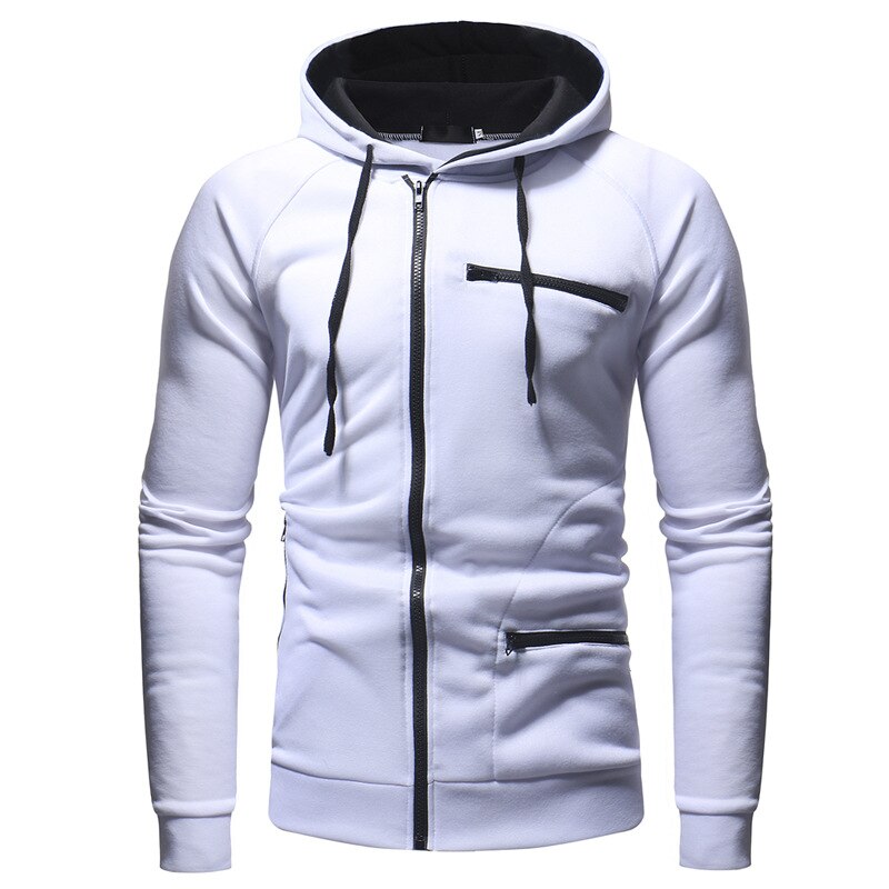 Sweat Capuche Zippé Homme Slim Fit pour Printemps
