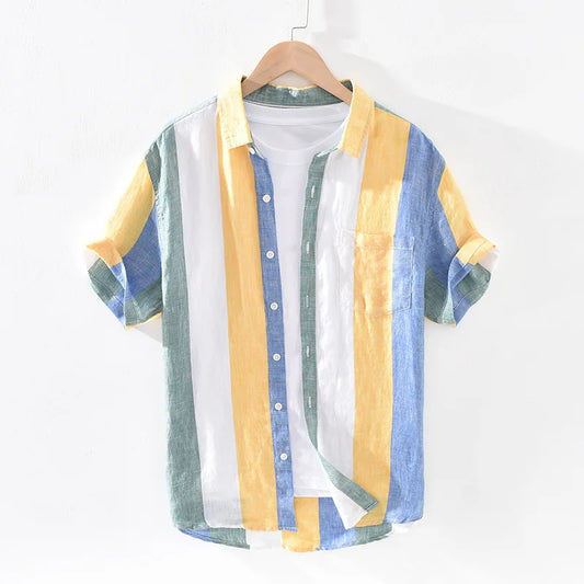 Chemise Lin Coton Élégante pour Homme - BerlinGlamour