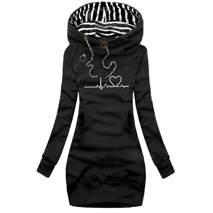 Robe Streetwear À Capuche Féminine