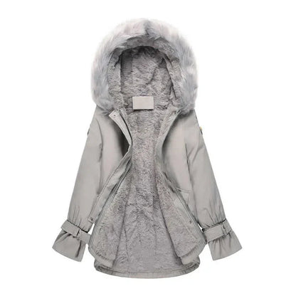 Parka Hiver Fourrure Manches Longues et Chaude