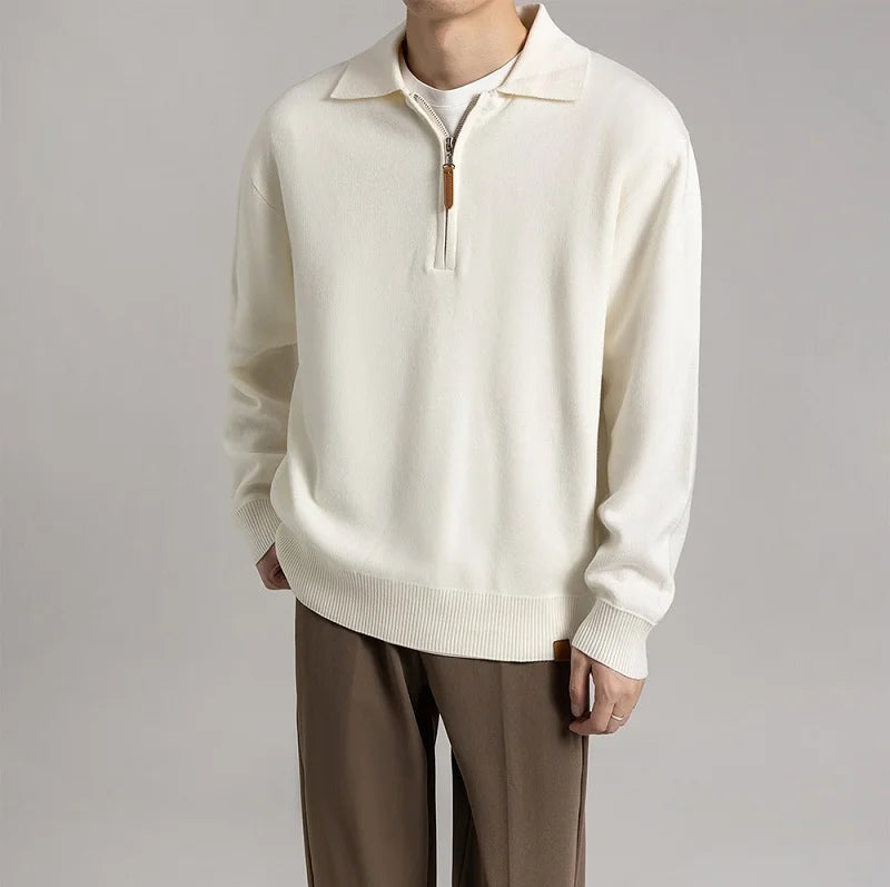Pull Col Montant Classique pour Homme