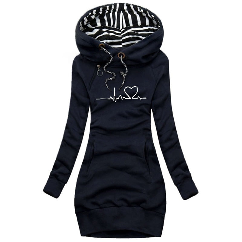 Robe Streetwear À Capuche Féminine