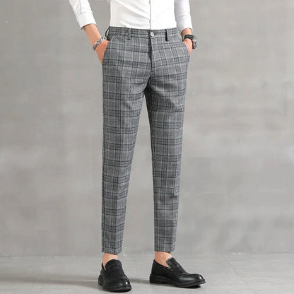 Pantalon Homme à Carreaux Confort Respirant et Taille Parfaite