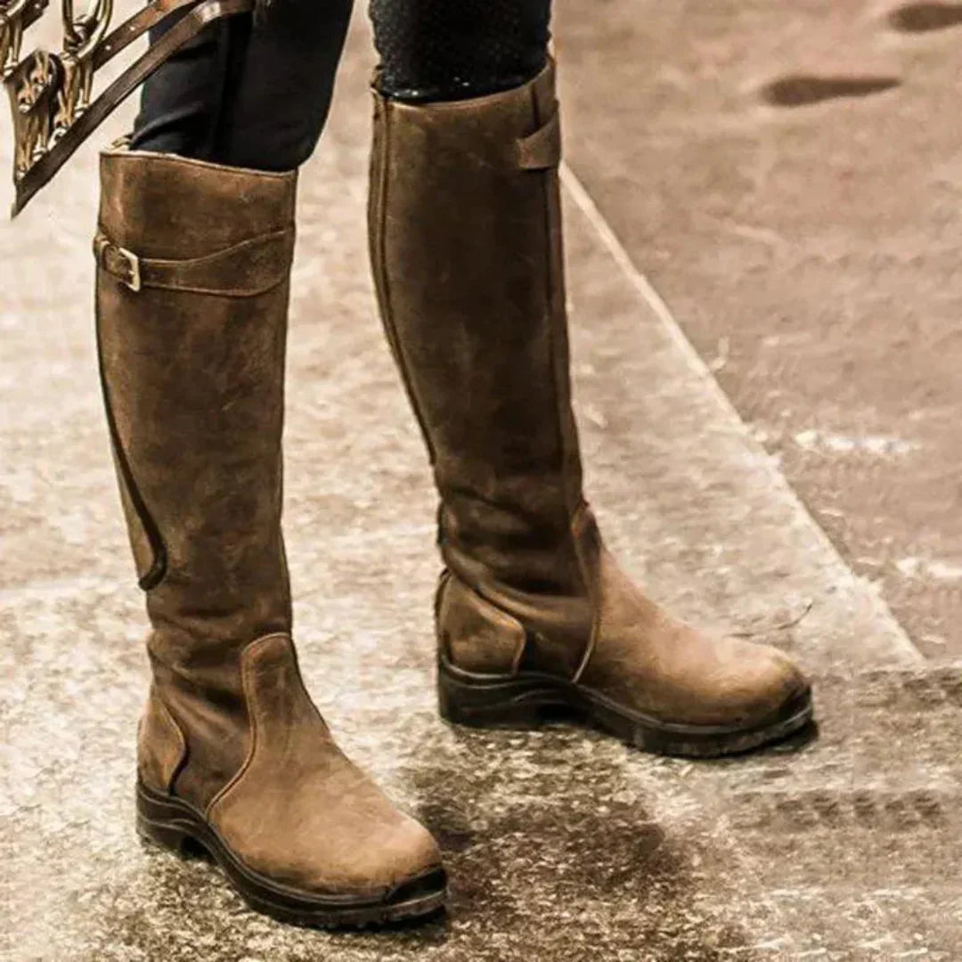 Bottes Équitation Femmes en Cuir Brun Classiques