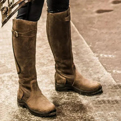 Bottes Équitation Femmes en Cuir Brun Classiques