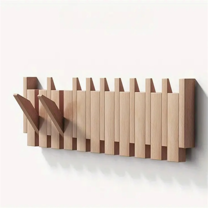Patère Mural en Bois Blanc Moderne