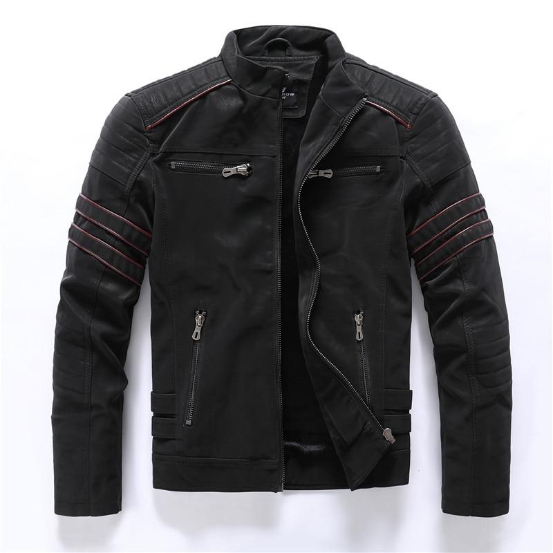 Veste Moto Homme Cuir Éclair Classique et Élégante - PanierRoyale
