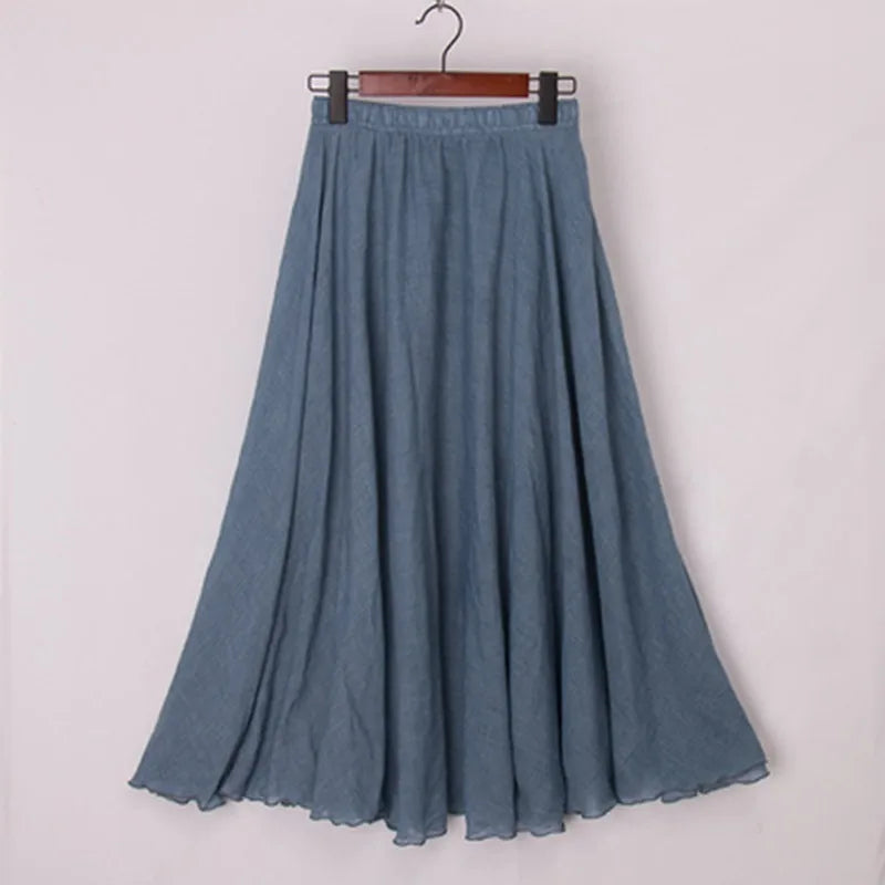 Jupe Longue Élégante Taille Haute Femme