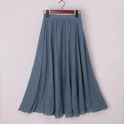 Jupe Longue Élégante Taille Haute Femme