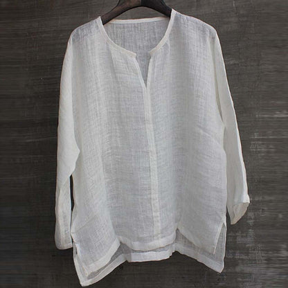 Chemisier Femme Manches Longues en Coton Léger