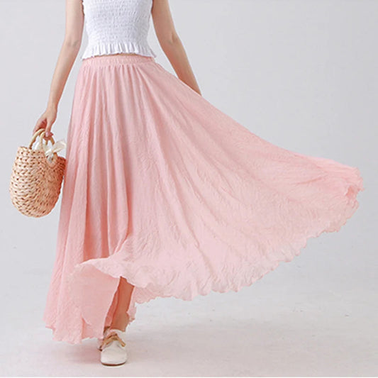 Jupe Longue Élégante Taille Haute Femme - PanierRoyale
