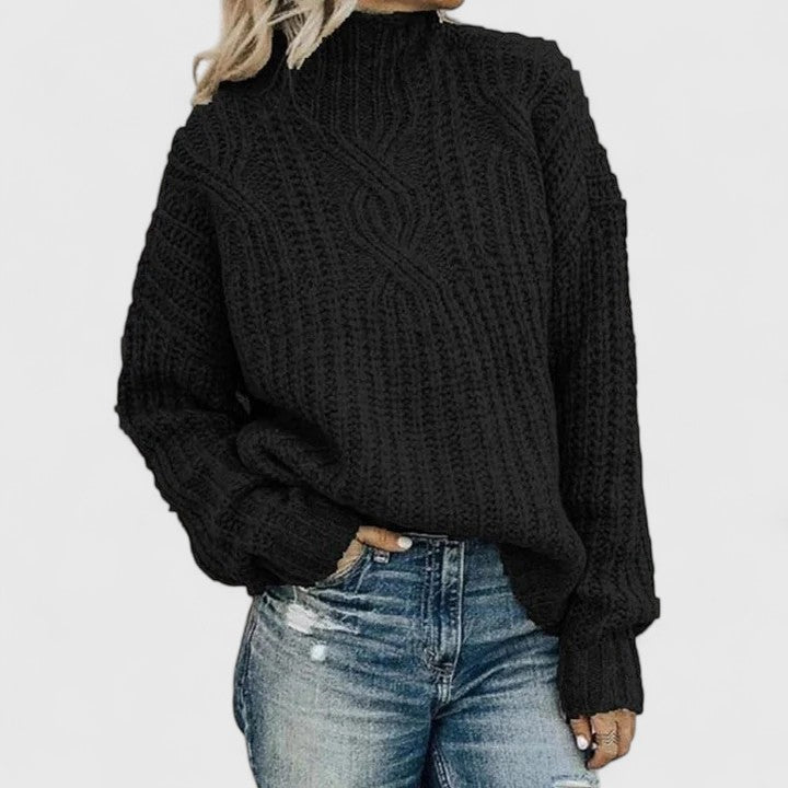 Pull femme côtelé hiver à manches longues - BerlinGlamour