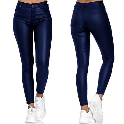 Pantalon Femme Cuir Noir Élégant et Tendance