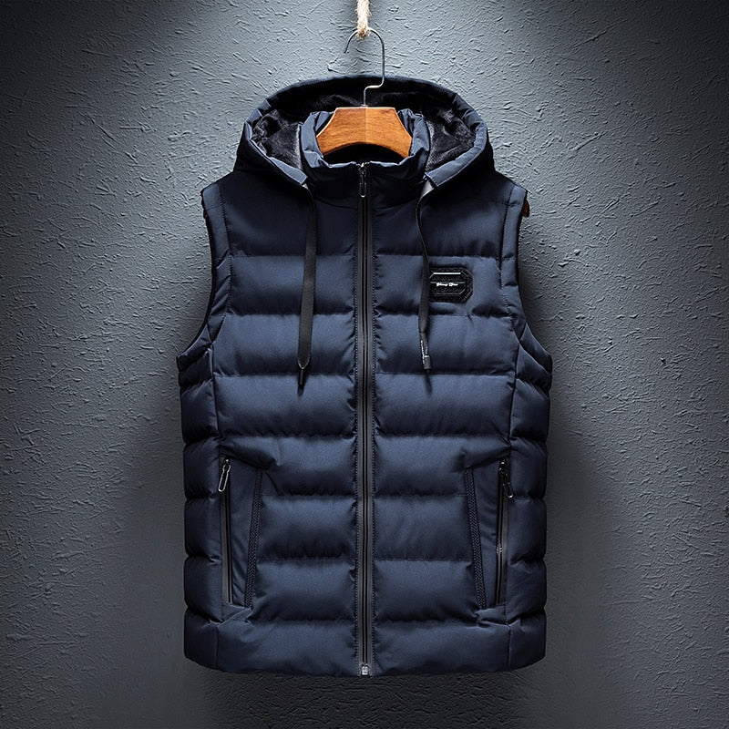 Gilet léger avec capuche amovible pour homme