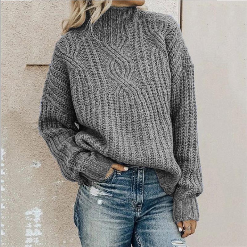 Pull Femme Noir Col Chemisé Classique