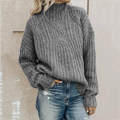 Pull Femme Col Roulé Doux et Élégant