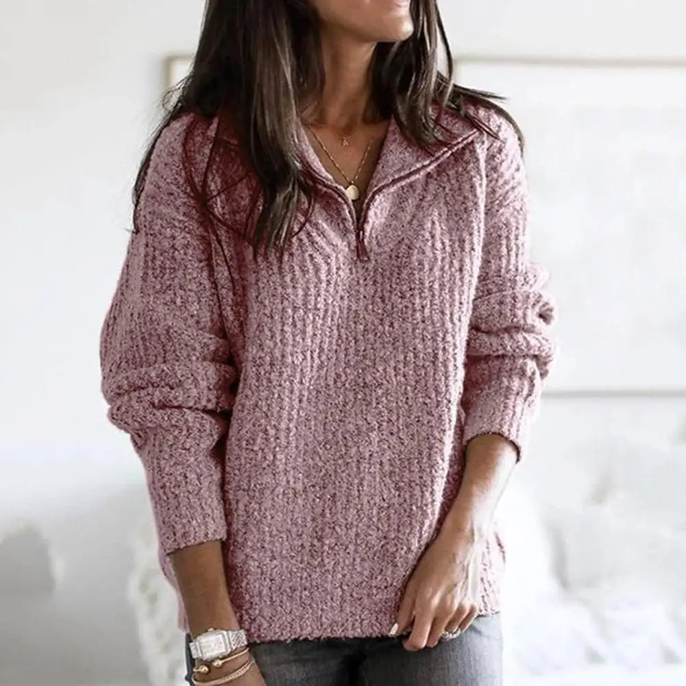 Pull Femme Décontracté Col V Détente - PanierRoyale