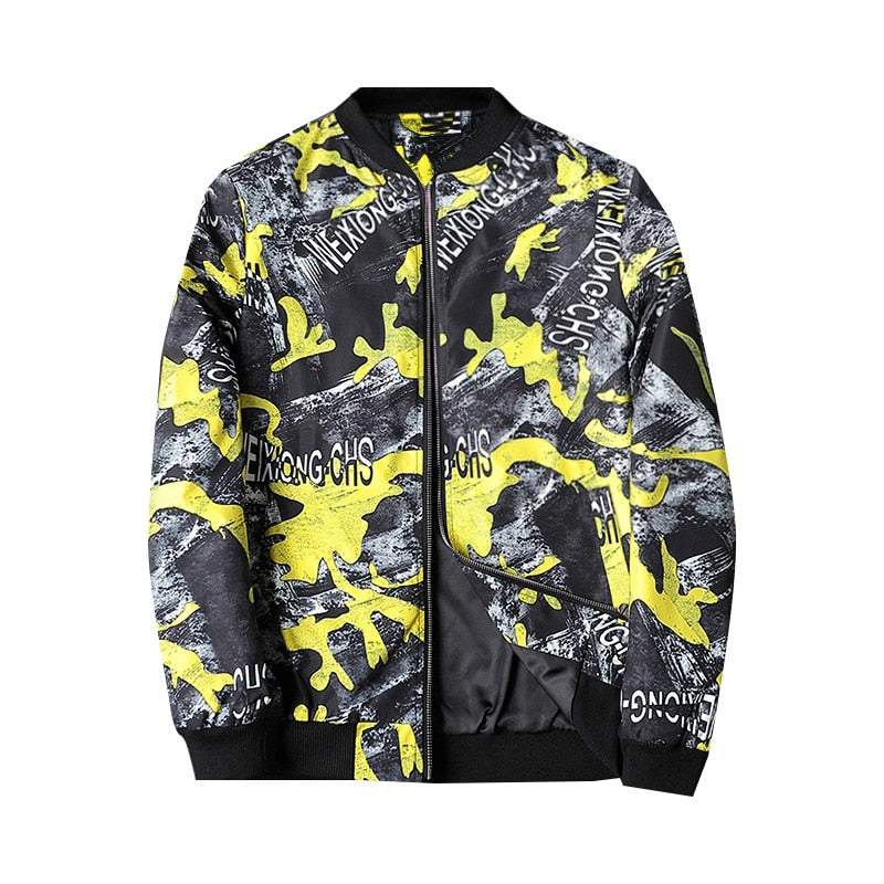 Blouson Streetwear Homme à Capuchon et Fermeture Éclair