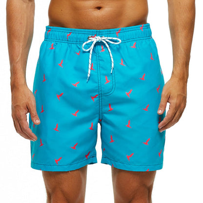 Short de plage homme imprimé élastique
