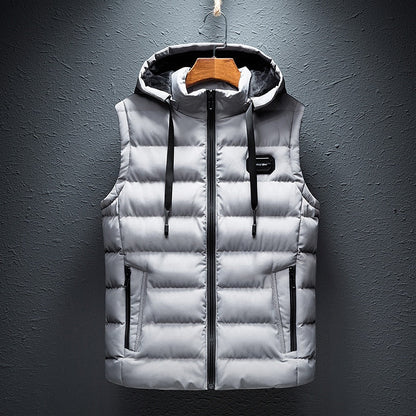 Gilet léger avec capuche amovible pour homme