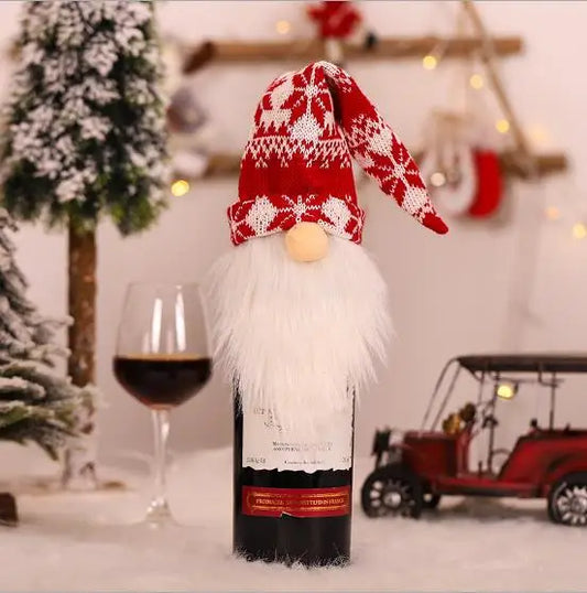 Housse de bouteille de vin en cuir élégant - PanierRoyale