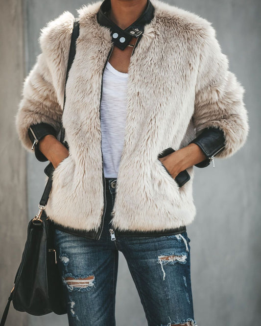 Manteau Femme Fausse Fourrure Doux et Chic - PanierRoyale