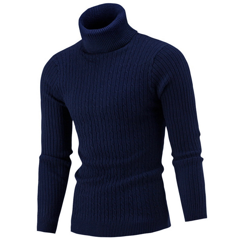 Pull Homme Col Roulé Tricot Doux et Chaud