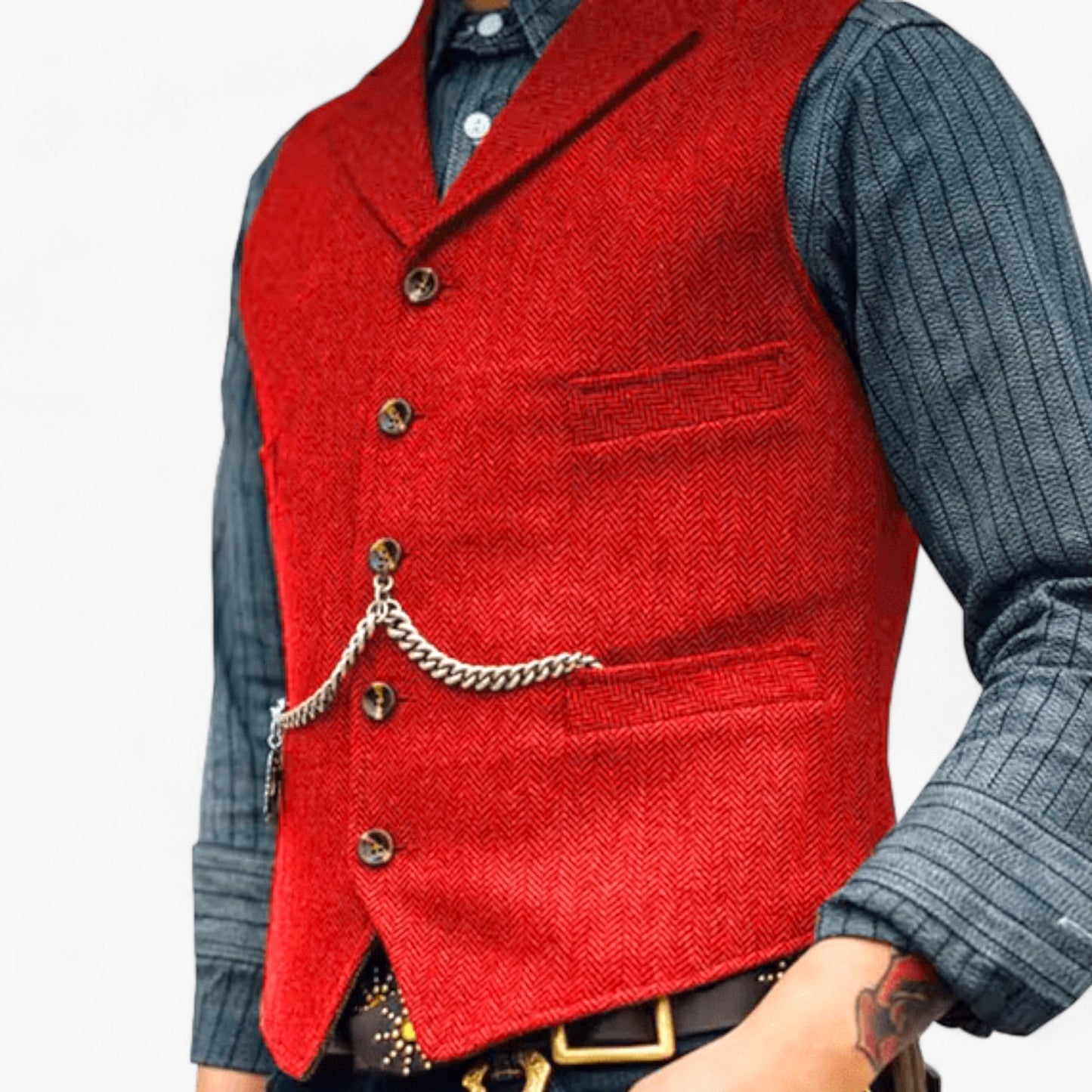 Gilet Classique Femme Élégant avec Poches