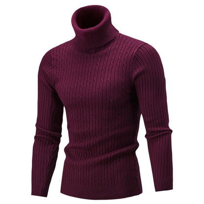 Pull Homme Col Roulé Tricot Doux et Chaud