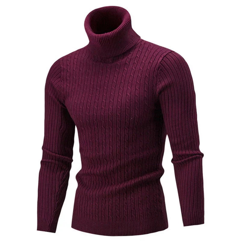 Pull Homme Col Roulé Chaud et Doux pour Hiver