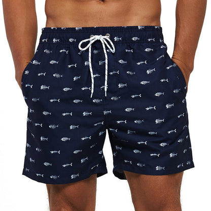 Short de plage homme imprimé élastique