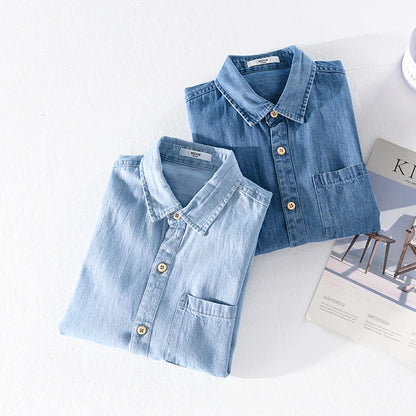 Chemise Homme Denim en Coton Authentic
