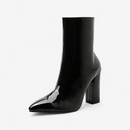 Bottines Femme Talons Plats à Bout Pointu Élégantes - PanierRoyale