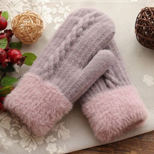 Gants Tricotés Femmes Doux et Chaud pour Hiver