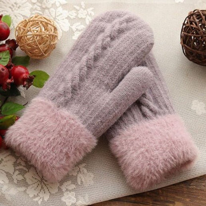 Gants Tricotés Femmes Doux et Chaud pour Hiver