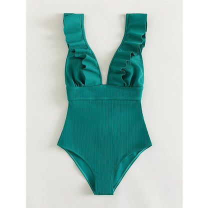 Maillot de Bain Féminin avec Bretelles Fines et Dentelle