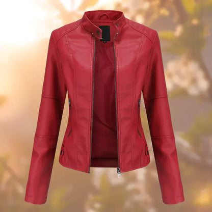 Veste Cuir Féminine Manches Longues Élégante