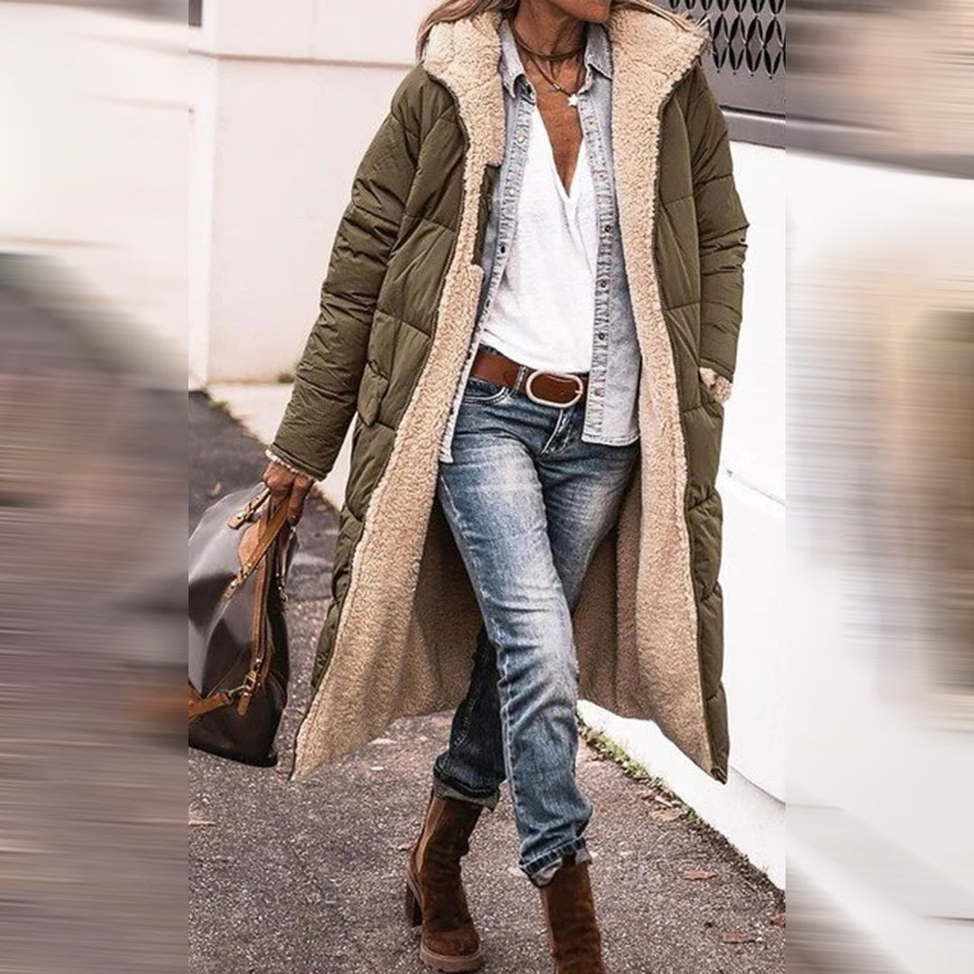 Manteau Femme Hiver Doublé avec Capuchon Chic