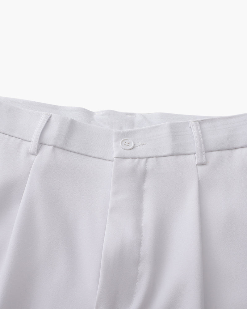 Pantalon Taille Haute Élégant Jambes Larges