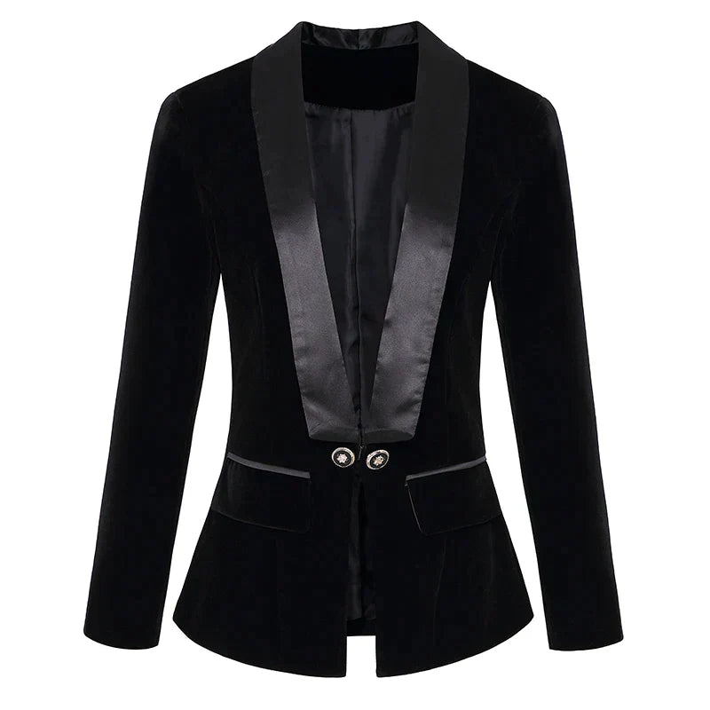 Blazer Femme Élégant Long Manches